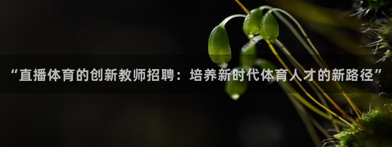 雨燕免费nba直播：“直播体育的创新教师招聘：培养新时代体育人才的新路径”